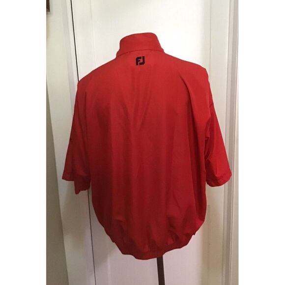 Dryjoys By Footjoy Quarter‎ Button Up Golf Pullover Windbreaker Jacket Red Large - Picture 3 of 6